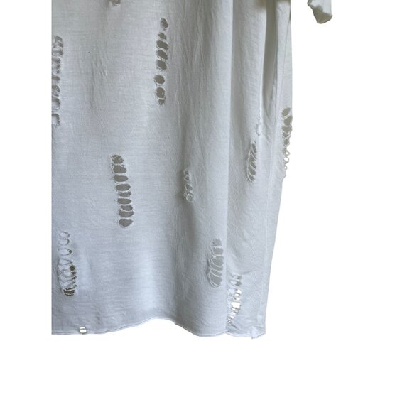 Bailey/44 White Distressed T-Shirt Medium Made in USA - Picture 7 of 8